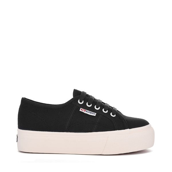 Superga 2790acotw Linea Up And Down Black Platform Sneakers - Women's Sneakers USA | US4137598